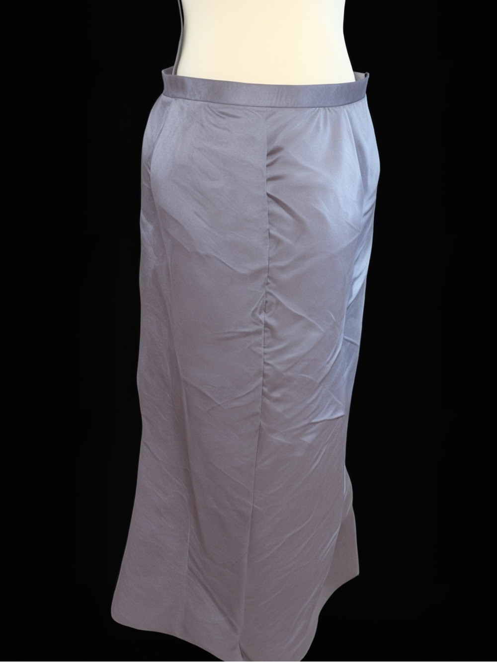 1980’s  silk Tailored by Sloot Gray Pencil Maxi Skirt Career Office silk lined